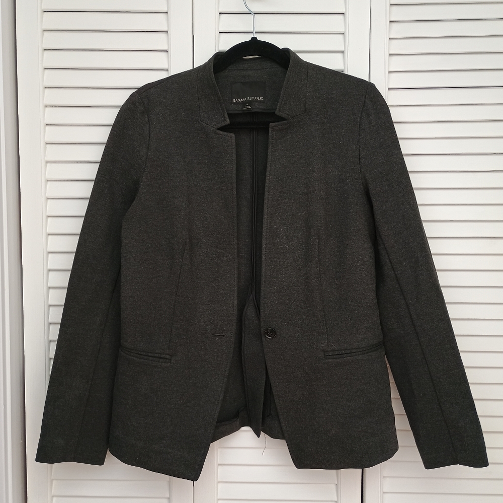 Banana Republic Dark Gray Blazer Size 8